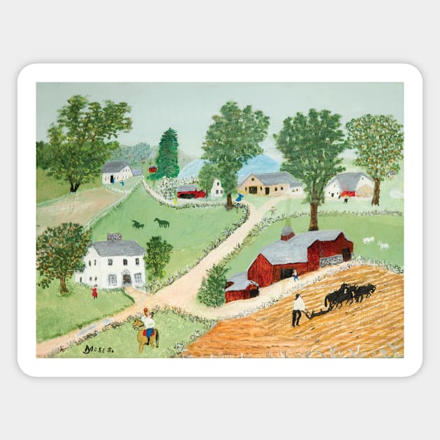 grandma moses Sticker by QualityArtFirst